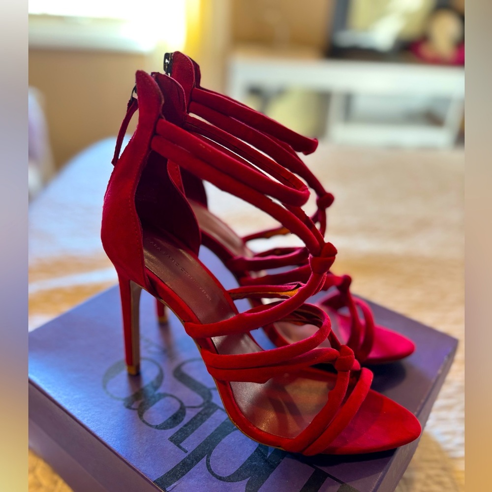 Zara Sexy Red Strappy Sandals